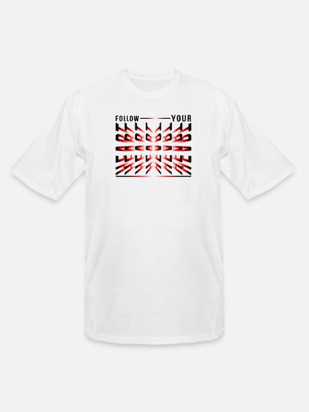 Crimson Kaleidoscope Glyphs - Men's Tall T-Shirt - white