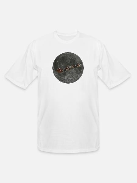 Lunar Santa Sleigh Ride - Men's Tall T-Shirt - white