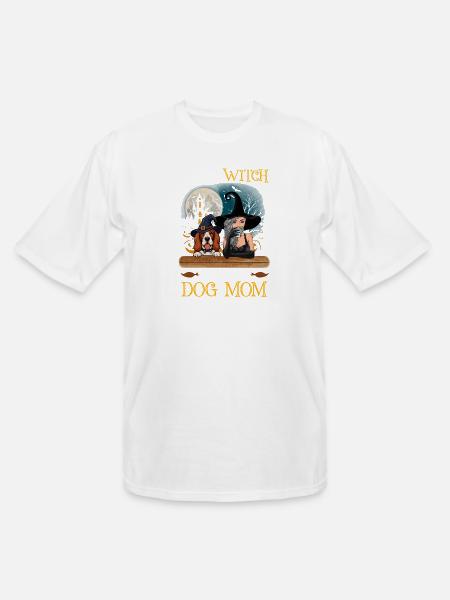 Witch Dog Mom Heart - Men's Tall T-Shirt - white