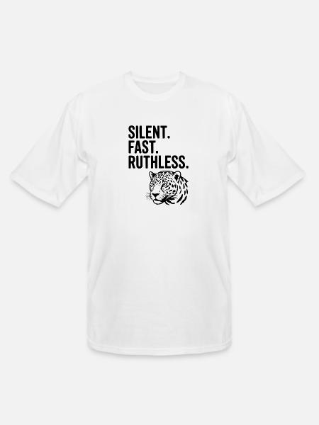 Silent. Fast. Ruthless. - Men's Tall T-Shirt - white