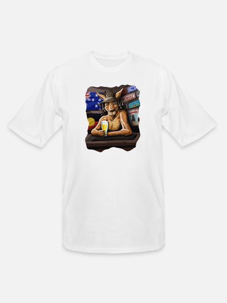 AUSSIE PUB ROO - Men's Tall T-Shirt - white