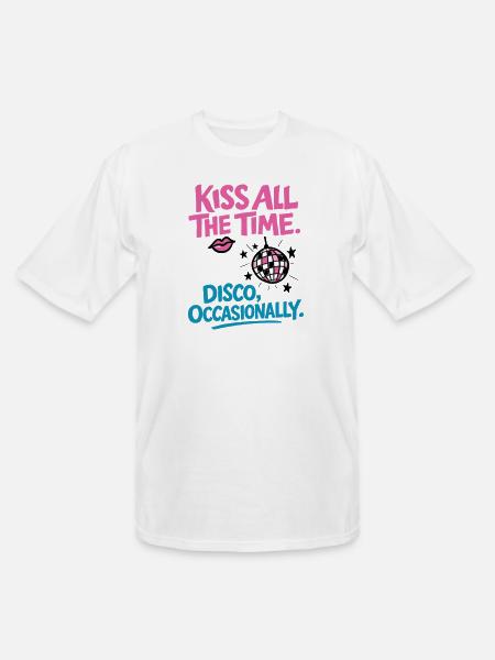 Kiss all the time - Men's Tall T-Shirt - white
