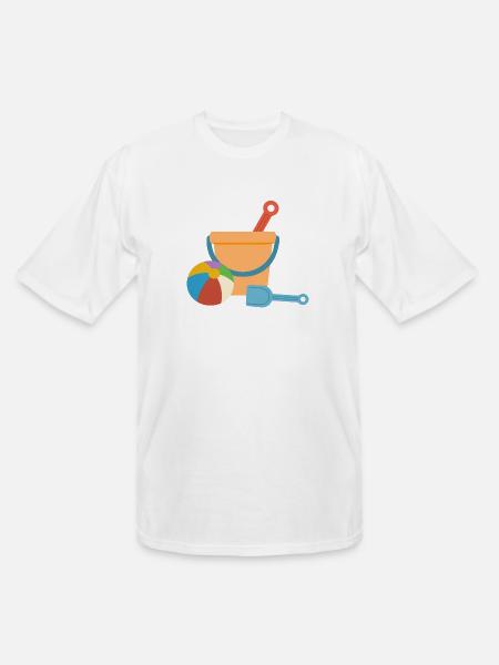 Beach Bucket Playset - Men's Tall T-Shirt - white