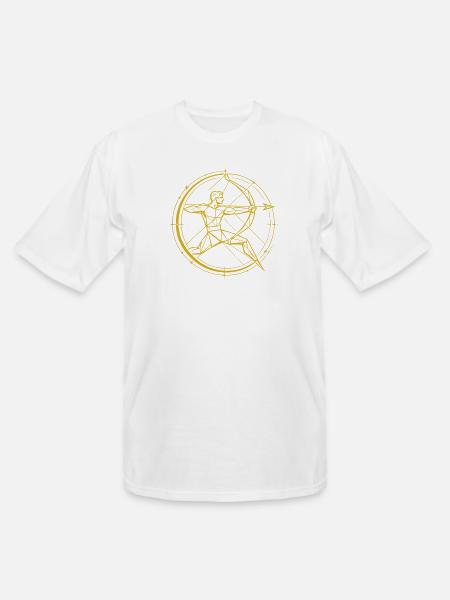 Geometric Vitruvian Circle - Men's Tall T-Shirt - white