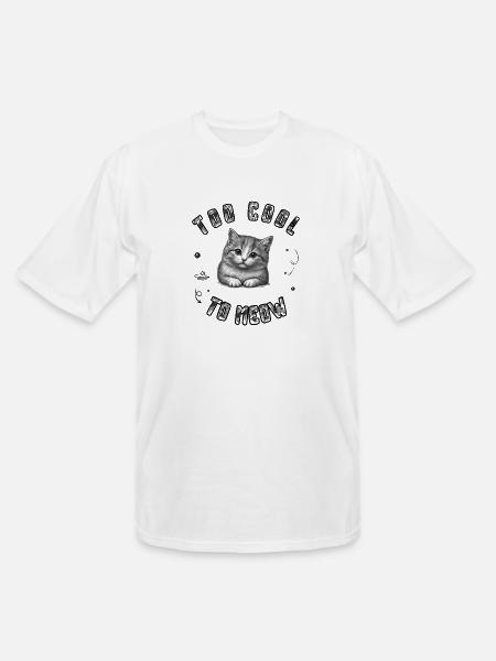 Kitten in a Cosmic Ring - Men's Tall T-Shirt - white
