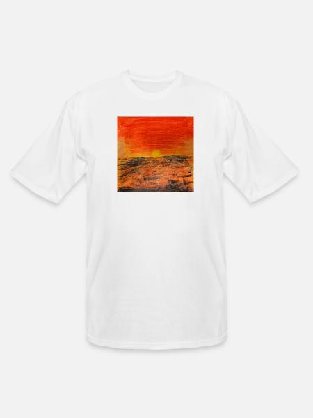 Sunset at Distant Shore - Men's Tall T-Shirt - white