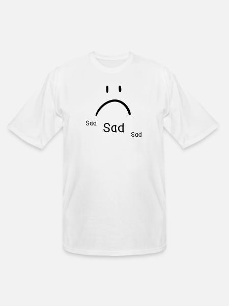 sad face - Men's Tall T-Shirt - white