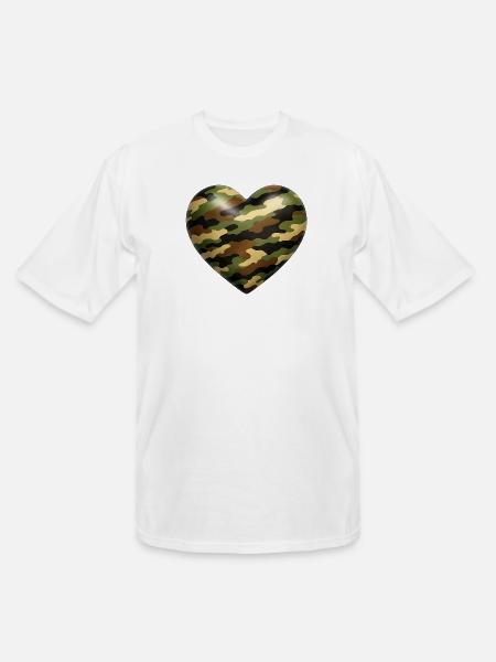 Camo Heart - Men's Tall T-Shirt - white
