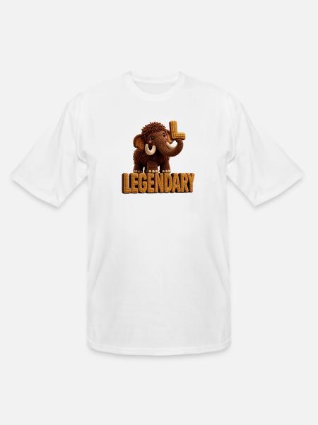 Legendary Mammoth — Bold Letter Art - Men's Tall T-Shirt - white