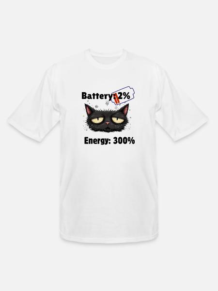 Battery 2% energyn300% - Men's Tall T-Shirt - white