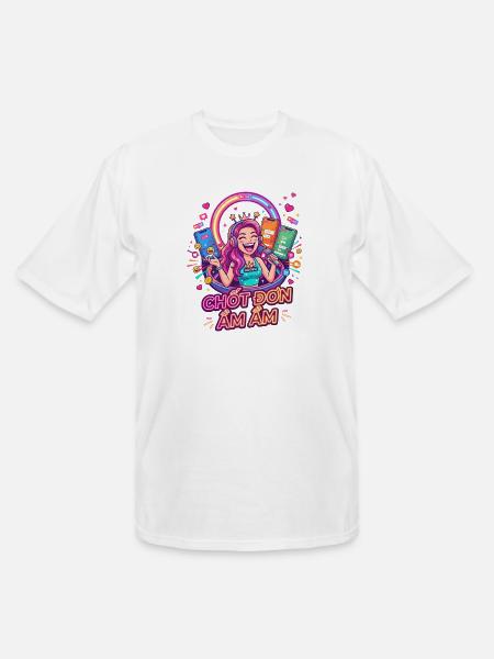 Neon Goddess Streamer - Men's Tall T-Shirt - white
