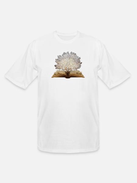 Golden book tree art - Men's Tall T-Shirt - white