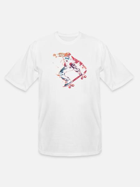Skateboarder Comic Style - Men's Tall T-Shirt - white