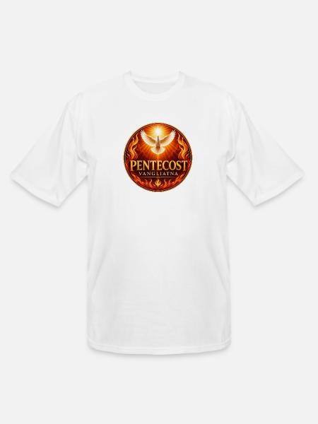 Pentecost Flame Dove Emblem - Men's Tall T-Shirt - white