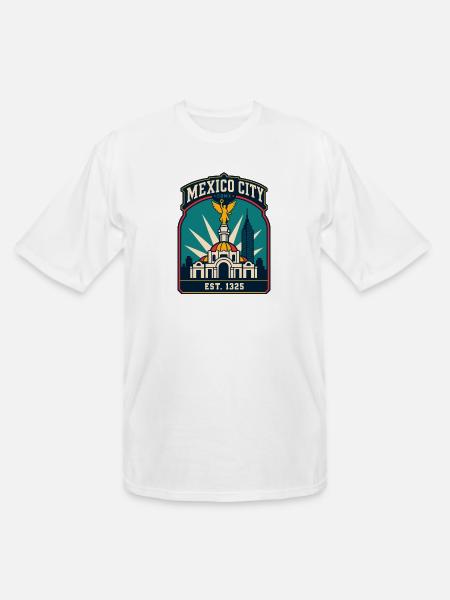 Mexico City CDMX Emblem - Men's Tall T-Shirt - white