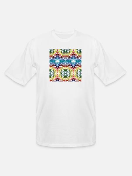 Kaleidoscope Ripple Tie Dye - Men's Tall T-Shirt - white