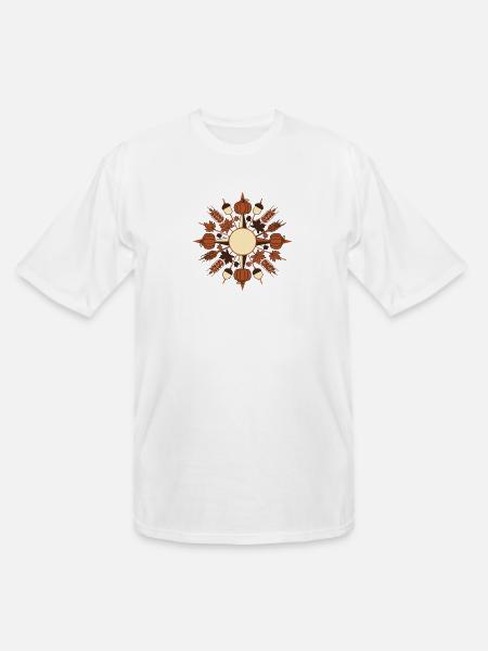 Radial Pumpkin Harvest - Men's Tall T-Shirt - white