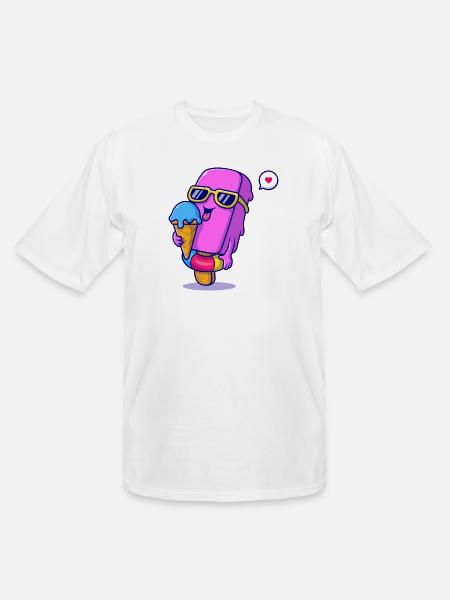 Sunny Pink Ice Pop Mascot - Men's Tall T-Shirt - white