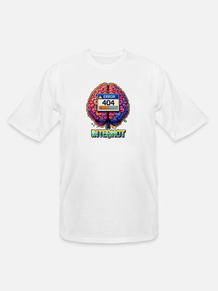 Retro Brain 404 Internet - Men's Tall T-Shirt - white