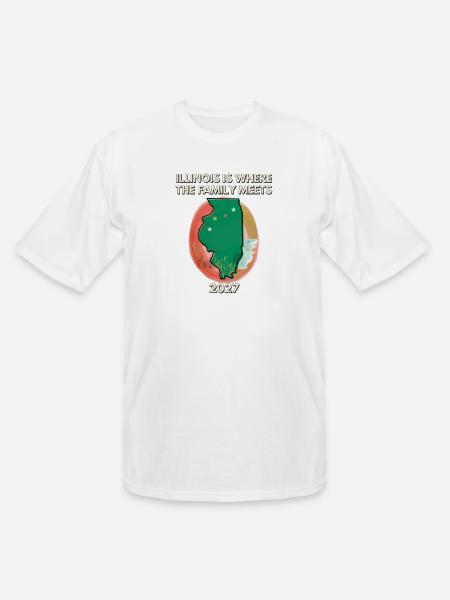 Illinois Family Map 2027 Reunion - Men's Tall T-Shirt - white