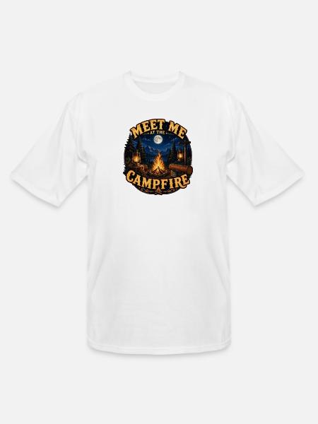 Meet Me Campfire Night - Men's Tall T-Shirt - white