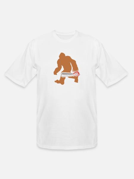 Lumberjack Bigfoot Chainsaw - Men's Tall T-Shirt - white