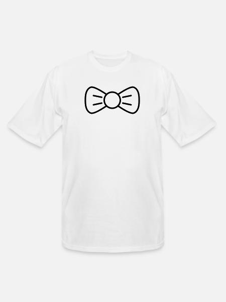 bow tie - Men's Tall T-Shirt - white
