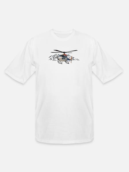 Helicopter in action - Men's Tall T-Shirt - white