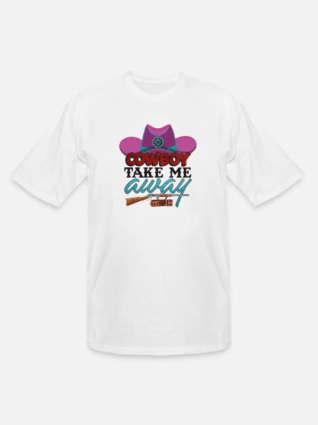 Cowboy Take Me Away - Men's Tall T-Shirt - white