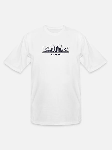 Kansans Skyline Cityscape Kansas - Men's Tall T-Shirt - white