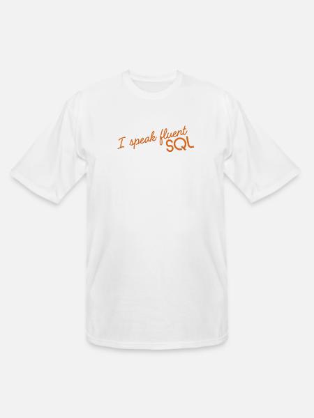 I_speak_fluent_SQL2 - Men's Tall T-Shirt - white