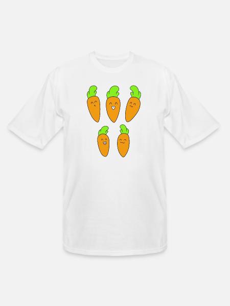 Cute carrot face - Men's Tall T-Shirt - white