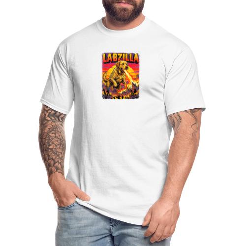 Labzilla Giant Yellow Labrador Monster Tee - Men's Tall T-Shirt