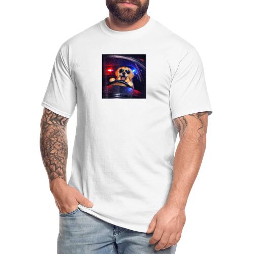 Funny Police Golden Retriever Meme Tee - Men's Tall T-Shirt