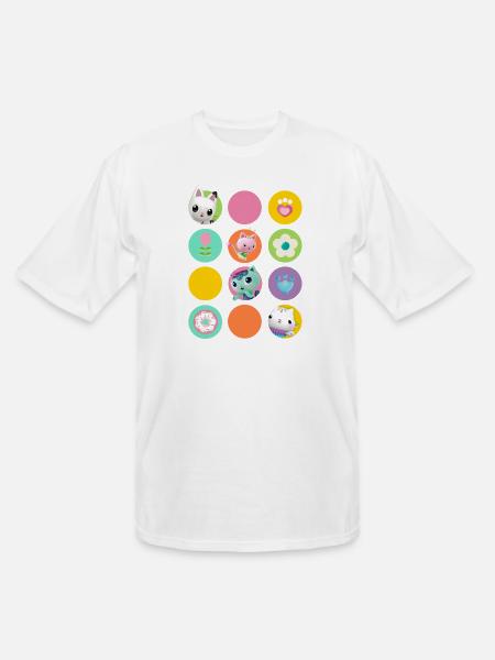 Gabbys Dollhouse Gabbys Friends & Colorful Symbols - Men's Tall T-Shirt - white