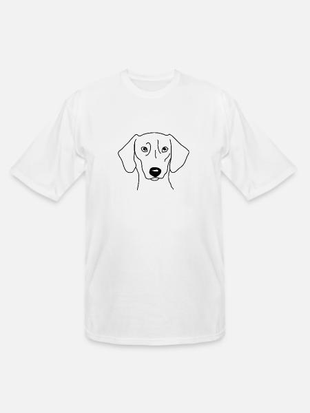 Dachshund Black - Men's Tall T-Shirt - white