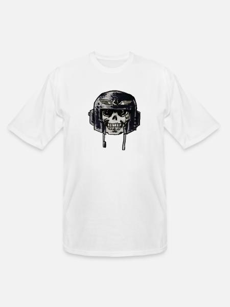 Guard Skull - Men's Tall T-Shirt - white