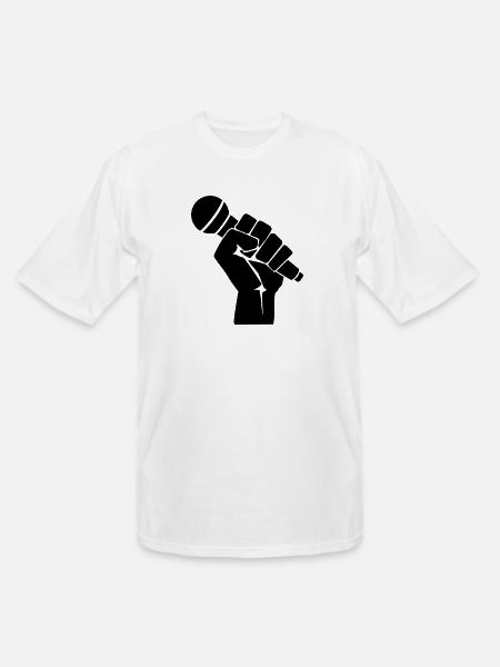 microphone - Men's Tall T-Shirt - white