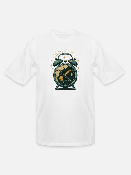 Alarm Clock Galaxy - Men's Tall T-Shirt - white