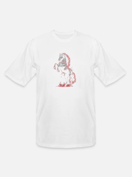 Crimson Blaze Stallion - Men's Tall T-Shirt - white