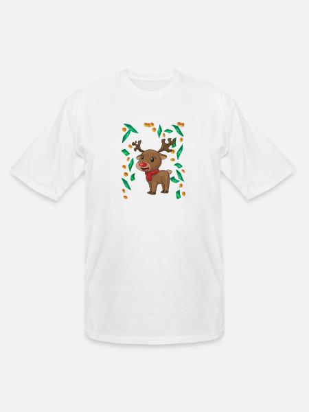 Reindeer Christmas windfall - Men's Tall T-Shirt - white
