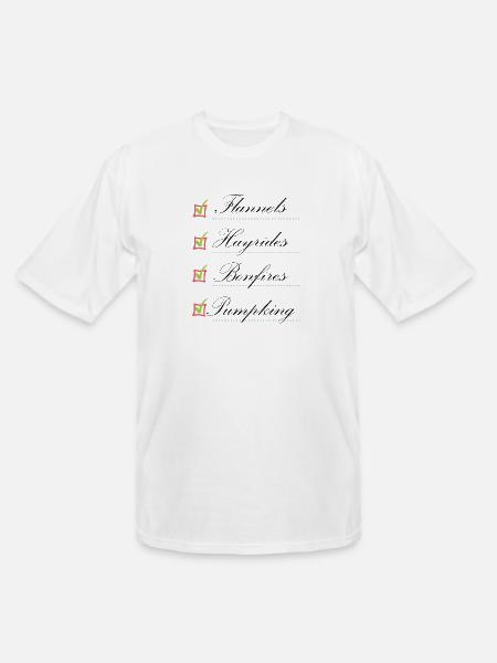 Flannels Hayride Bonfires Pumpking - Men's Tall T-Shirt - white