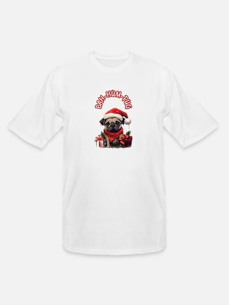 Bah Hum Pug - Men's Tall T-Shirt - white