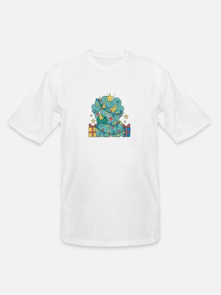 Prehistoric Holiday Cheer - Men's Tall T-Shirt - white