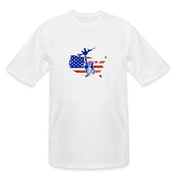 AR-15 Statue of Liberty Second Amendment Gun Owner - Men's Tall T-Shirt - white - Front - Brady (186cm)