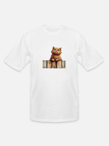 Funny Cat - Men's Tall T-Shirt - white