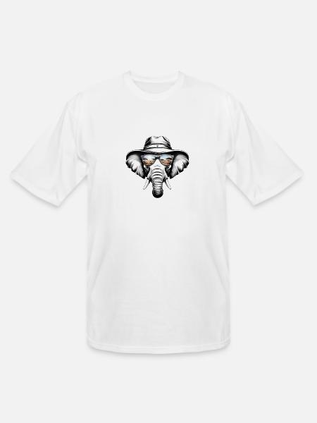 Elephant Bucket Hat - Men's Tall T-Shirt - white