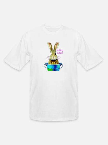 Rabbit in bucket - Men's Tall T-Shirt - white