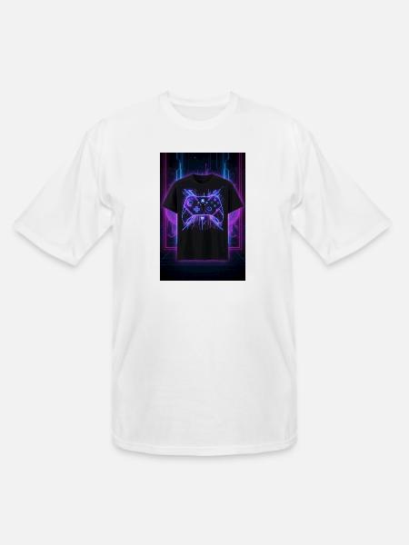 Neon Circuit Controller Glow - Men's Tall T-Shirt - white