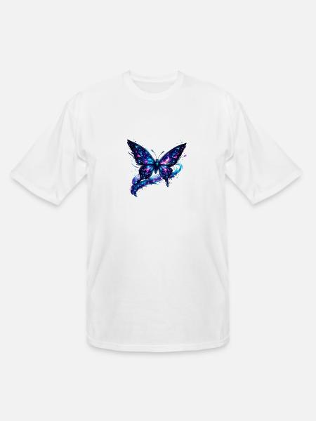 Cosmic Nebula Butterfly - Men's Tall T-Shirt - white